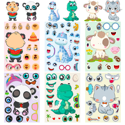 Cute Animal Make a Face Stickers DIY Animal Craft Kit For Toddlers