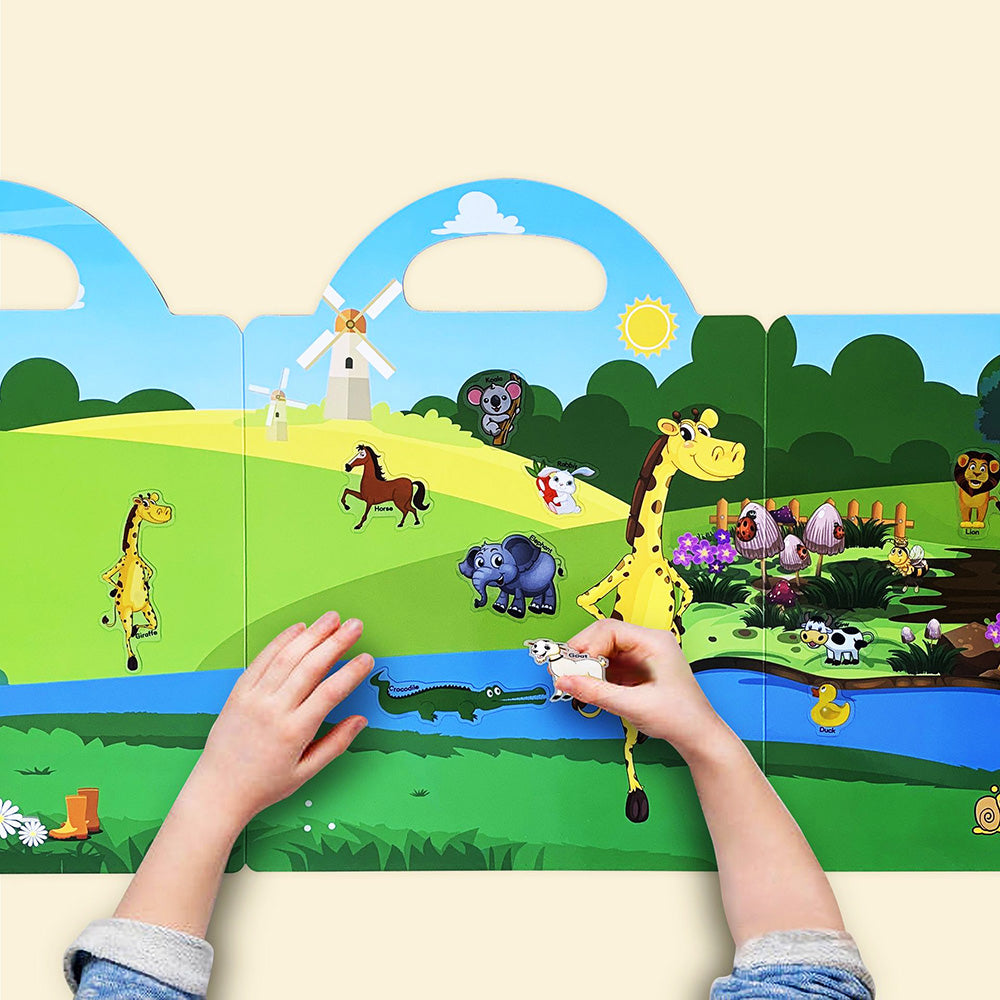 Multi-Scene Activity Sticker Book For Kids Reusable Educational Stickers