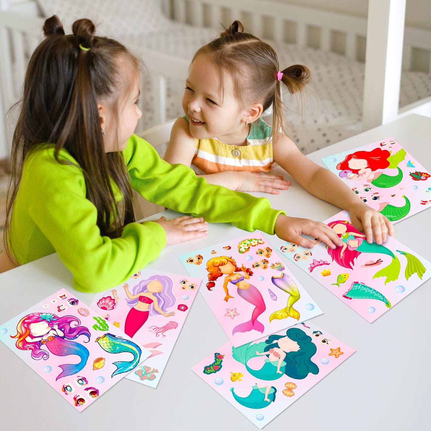 Girly Princess Make Your Own Face Stickers Kids DIY Princess Craft Stickers