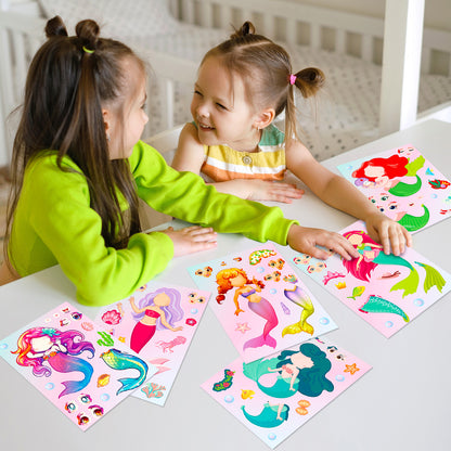 Girly Princess Make Your Own Face Stickers Kids DIY Princess Craft Stickers