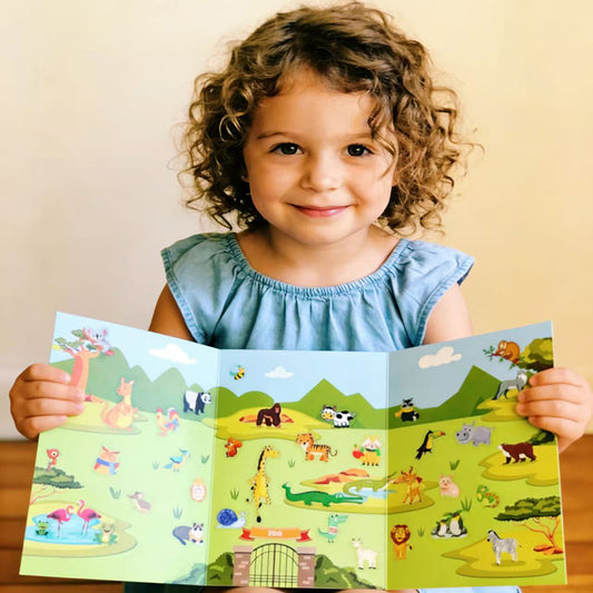 Kids Sticker Book For Toddlers PVC Waterproof Educational Fun Stickers No Residue
