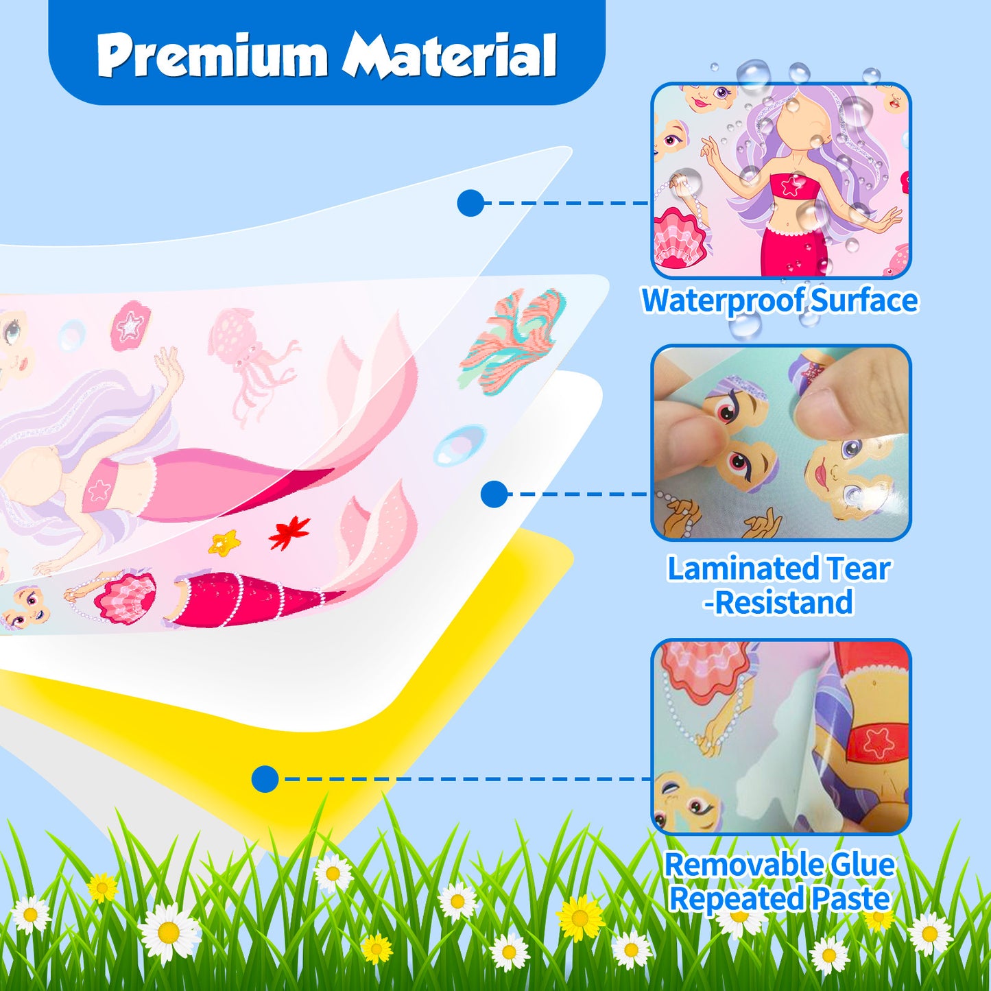 Girly Princess Make Your Own Face Stickers Kids DIY Princess Craft Stickers