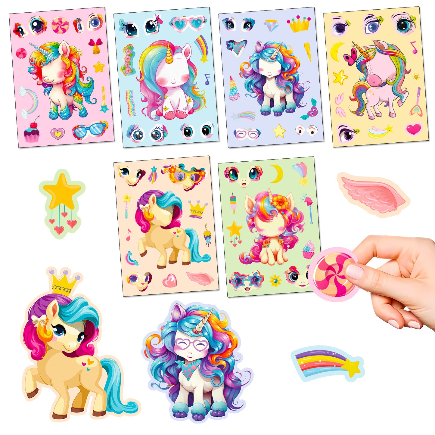 Cute Animal Make a Face Stickers DIY Animal Craft Kit For Toddlers