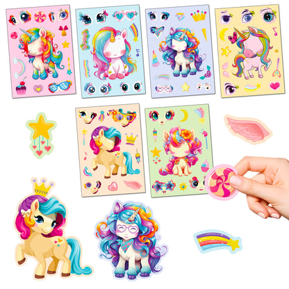 Cute Animal Make a Face Stickers DIY Animal Craft Kit For Toddlers