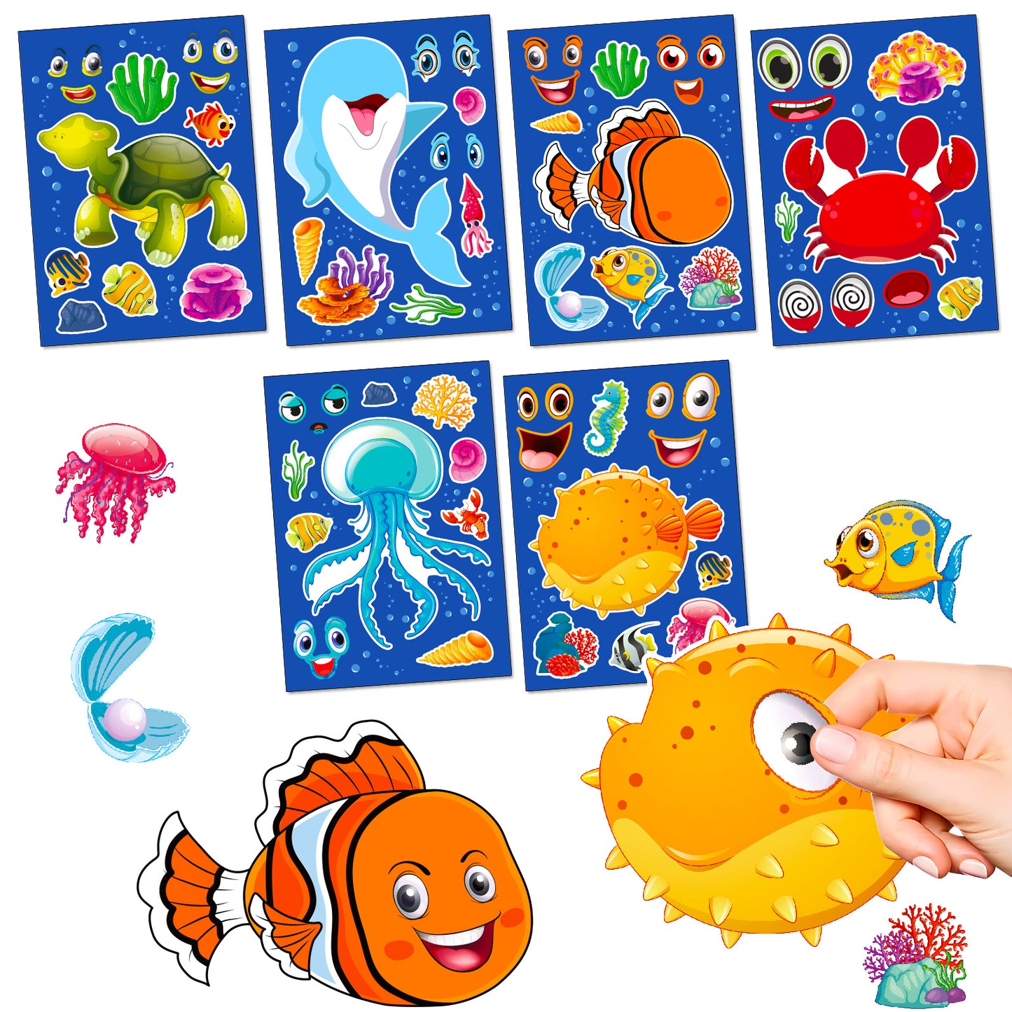 Cute Animal Make a Face Stickers DIY Animal Craft Kit For Toddlers