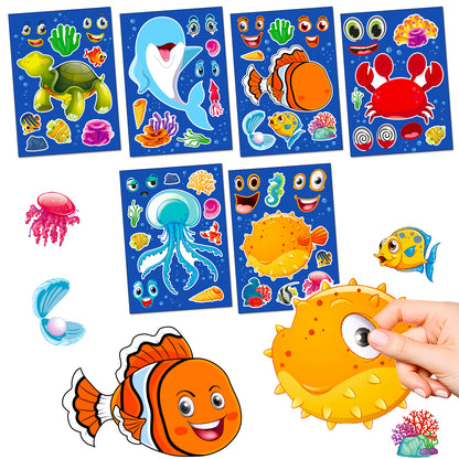 Cute Animal Make a Face Stickers DIY Animal Craft Kit For Toddlers
