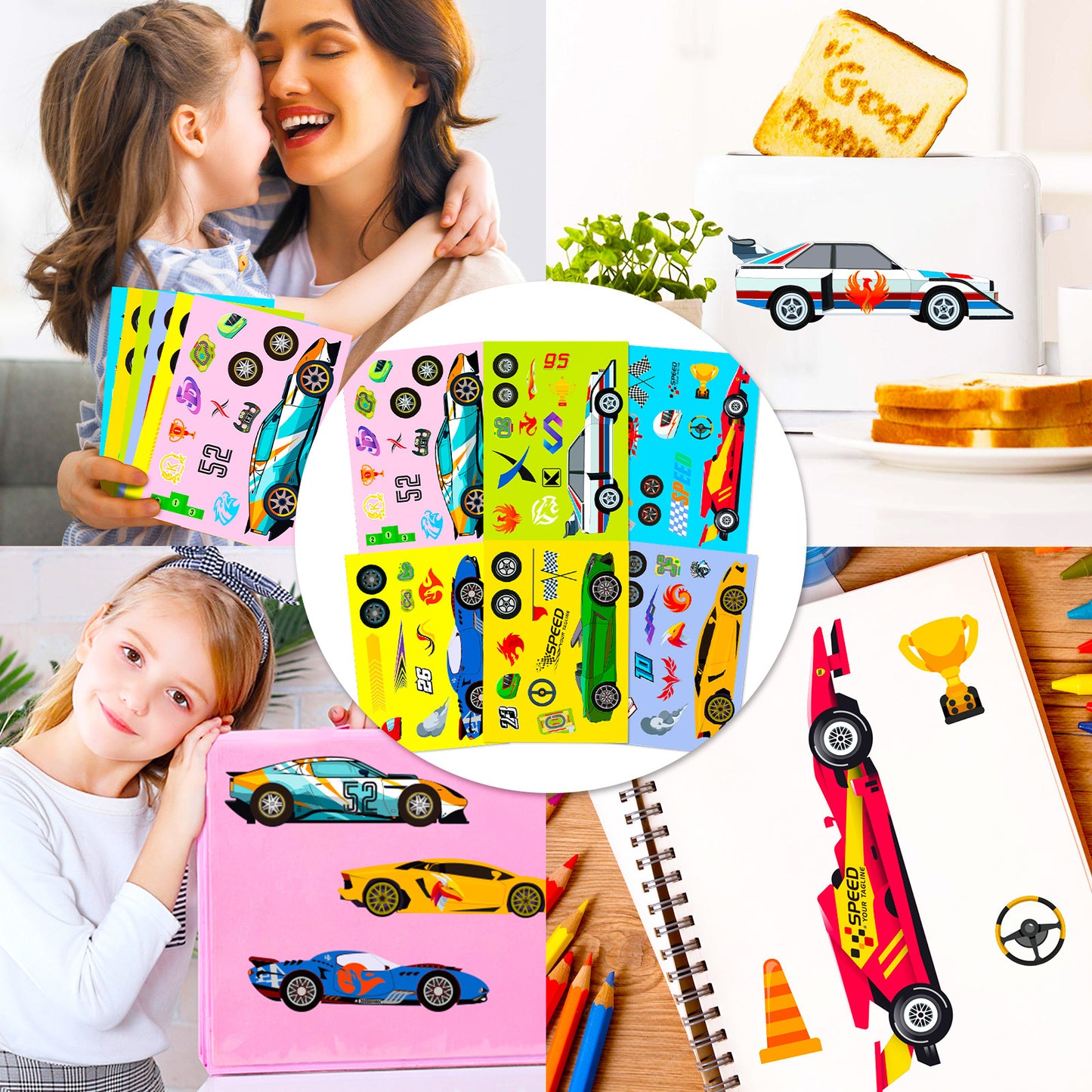 DIY Make Your Own Cars Stickers For Boys Mix & Match Vehicle Craft Stickers