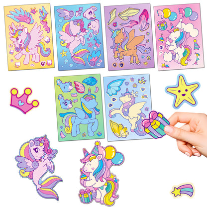 Cute Animal Make a Face Stickers DIY Animal Craft Kit For Toddlers