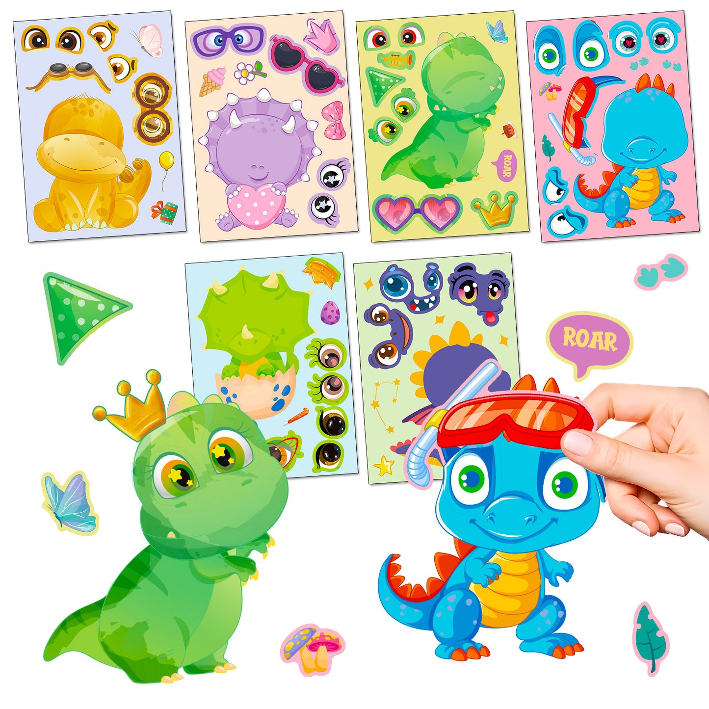 Cute Animal Make a Face Stickers DIY Animal Craft Kit For Toddlers