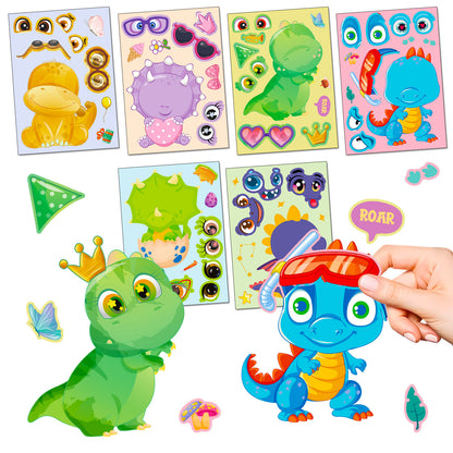 Cute Animal Make a Face Stickers DIY Animal Craft Kit For Toddlers