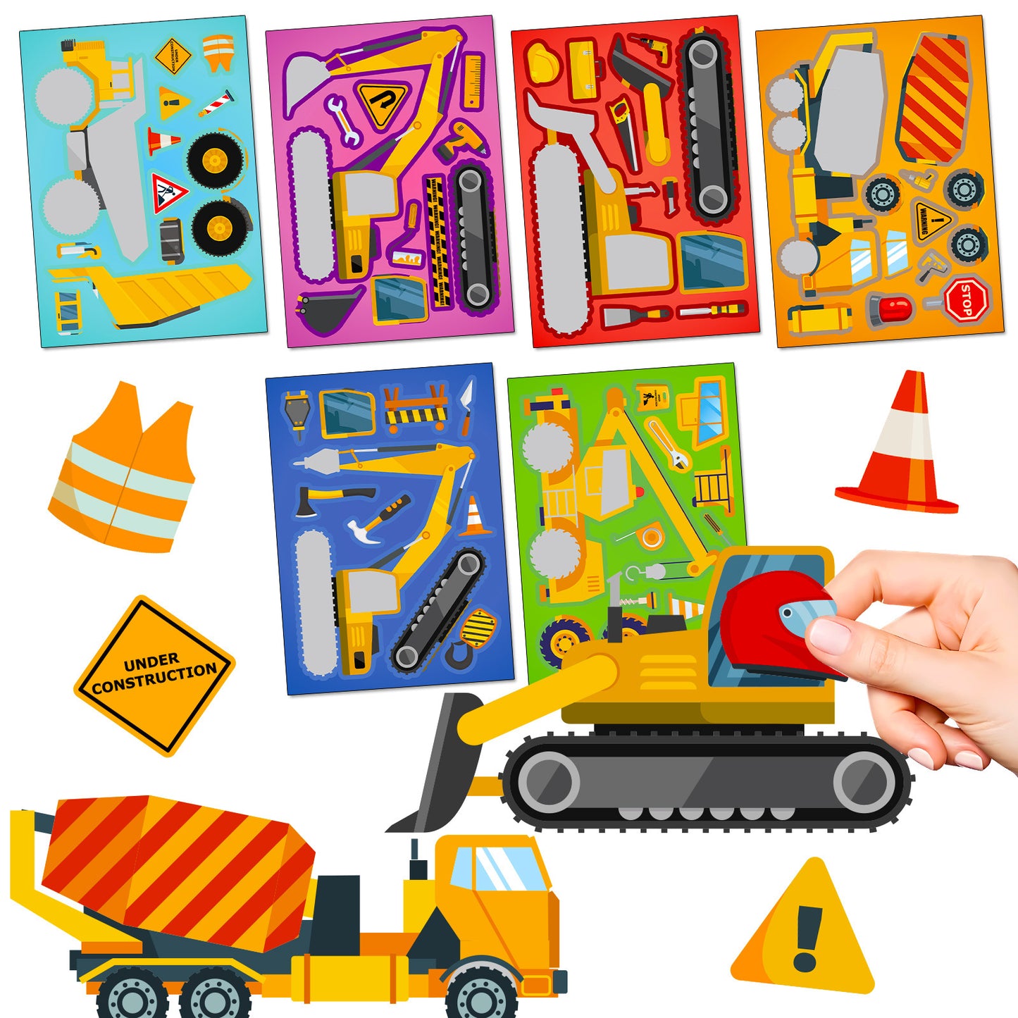DIY Make Your Own Cars Stickers For Boys Mix & Match Vehicle Craft Stickers