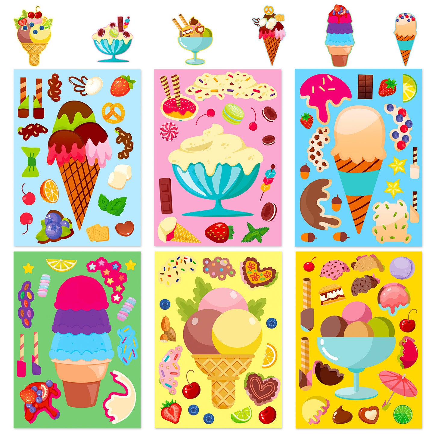 DIY Dessert Make Your Own Face Stickers Funny Food Face Craft Stickers
