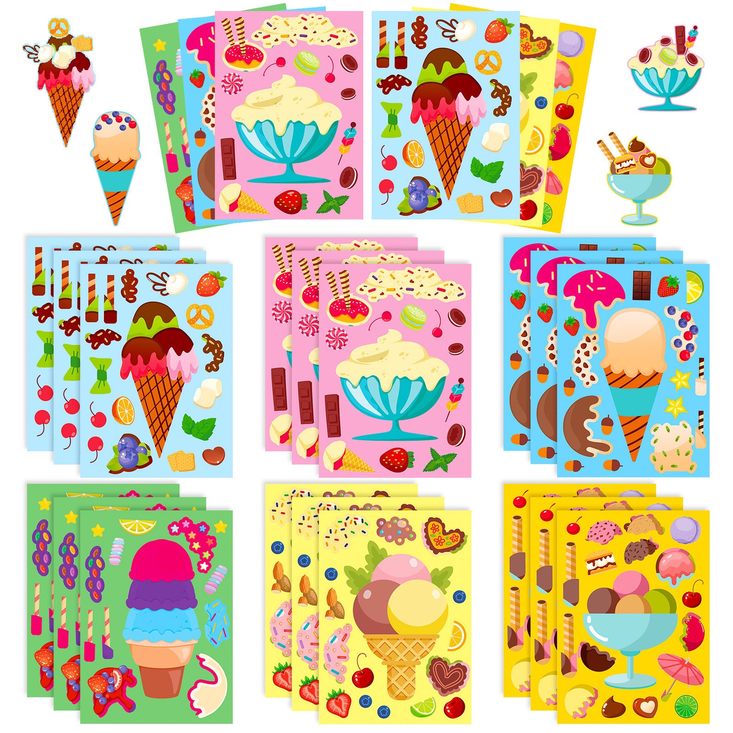 DIY Dessert Make Your Own Face Stickers Funny Food Face Craft Stickers