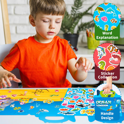 Kids Reusable Sticker Book Washable & Portable Activitiy Stickers