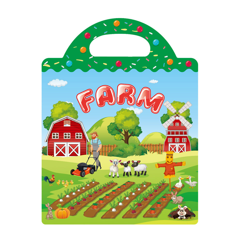 Multi-Scene Activity Sticker Book For Kids Reusable Educational Stickers