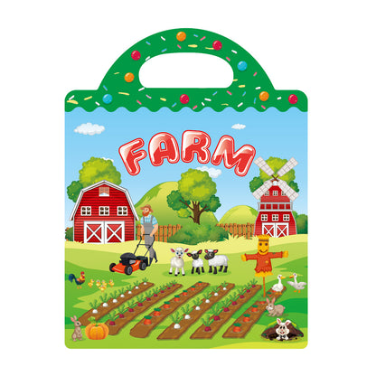 Multi-Scene Activity Sticker Book For Kids Reusable Educational Stickers