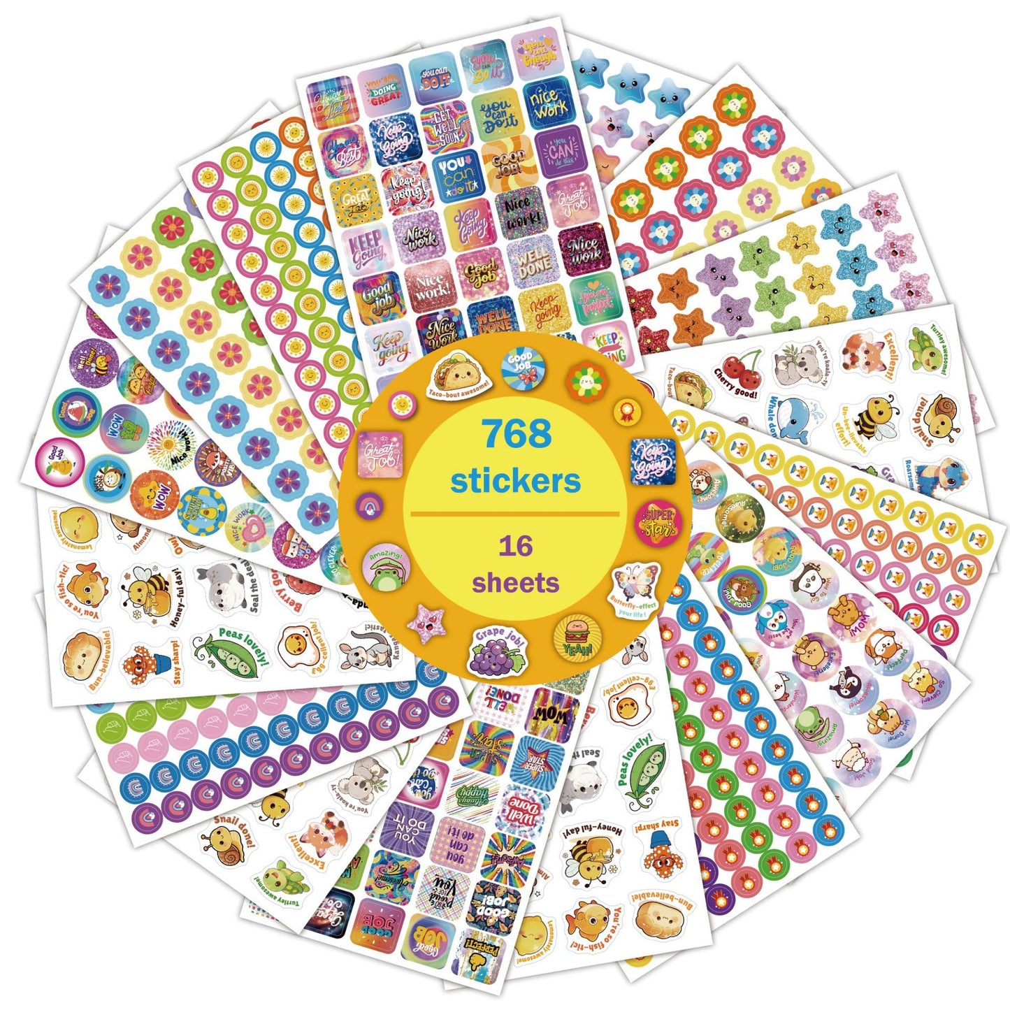 Motivational Encouragement Stickers for Kids Positive Reward Stickers
