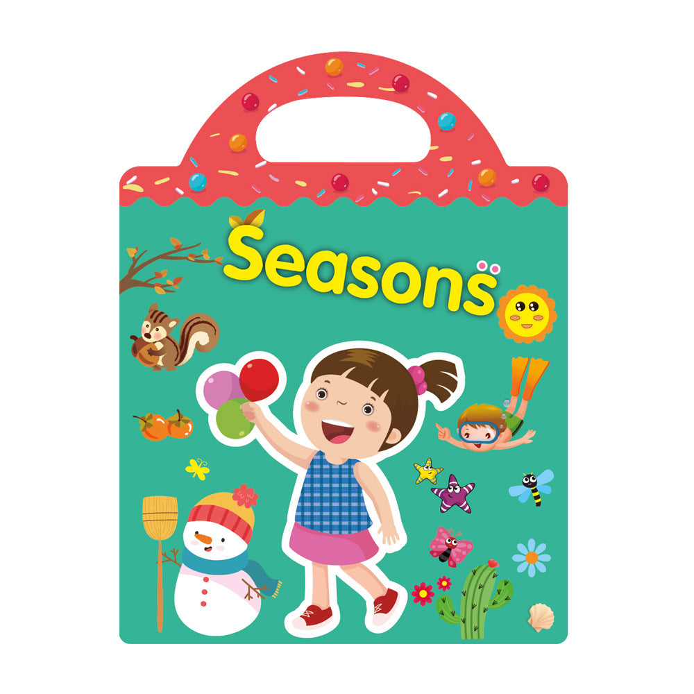 Multi-Scene Activity Sticker Book For Kids Reusable Educational Stickers