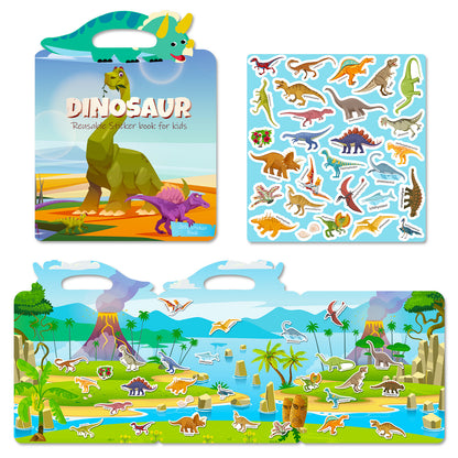 Kids Reusable Sticker Book Washable & Portable Activitiy Stickers
