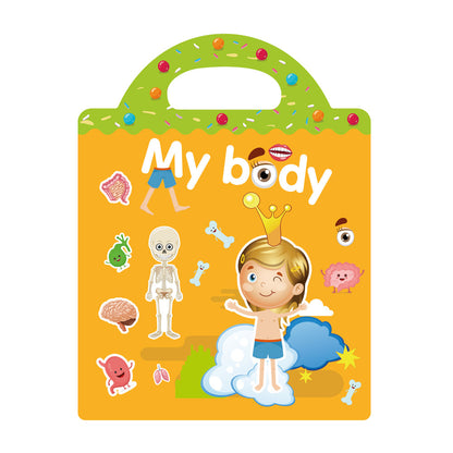 Multi-Scene Activity Sticker Book For Kids Reusable Educational Stickers