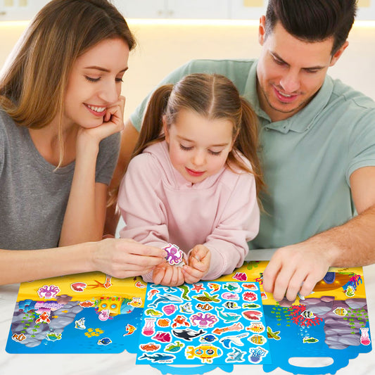 Kids Reusable Sticker Book Washable & Portable Activitiy Stickers