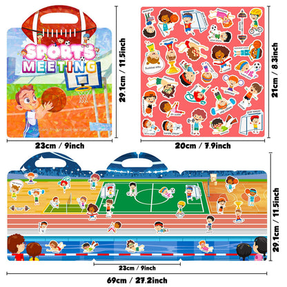 Kids Reusable Sticker Book Washable & Portable Activitiy Stickers