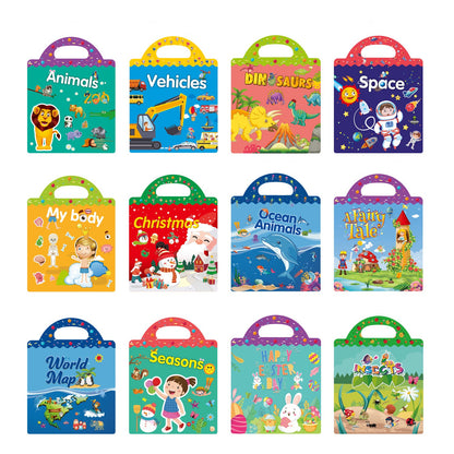 Multi-Scene Activity Sticker Book For Kids Reusable Educational Stickers