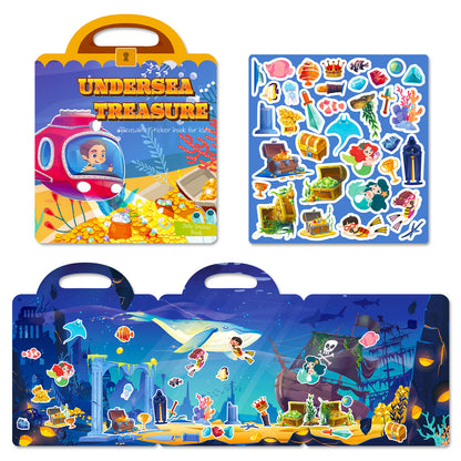 Kids Reusable Sticker Book Washable & Portable Activitiy Stickers