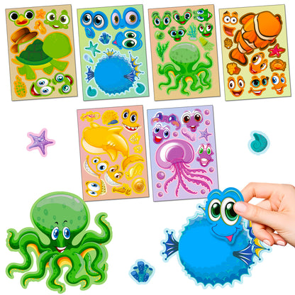 Cute Animal Make a Face Stickers DIY Animal Craft Kit For Toddlers