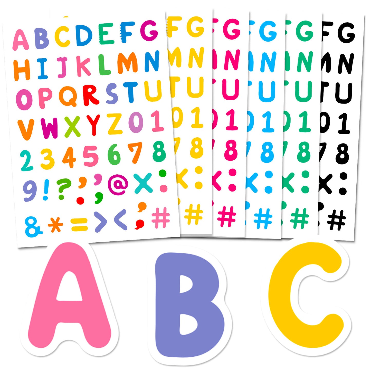 DIY Alphabet Stickers For Kids Self-Adhesive Decorative Letters