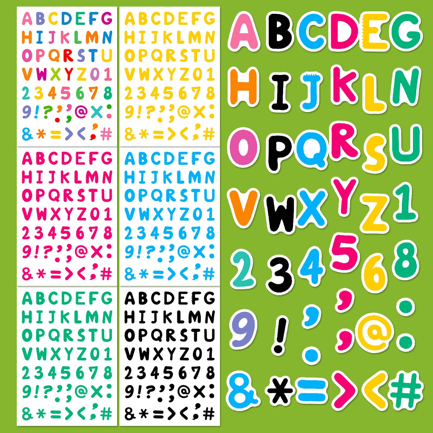 DIY Alphabet Stickers For Kids Self-Adhesive Decorative Letters