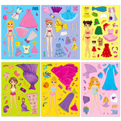 Girly Princess Make Your Own Face Stickers Kids DIY Princess Craft Stickers