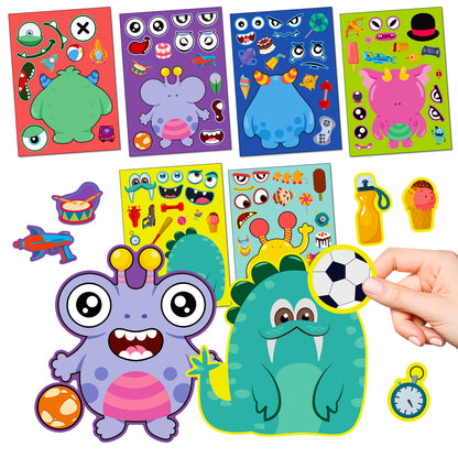 Cute Animal Make a Face Stickers DIY Animal Craft Kit For Toddlers