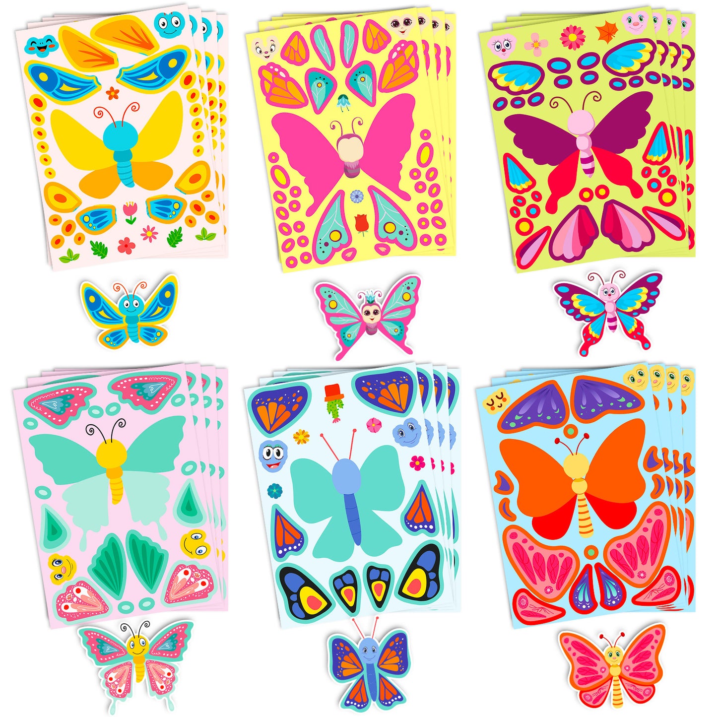 Cute Animal Make a Face Stickers DIY Animal Craft Kit For Toddlers