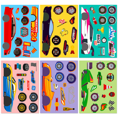 DIY Make Your Own Cars Stickers For Boys Mix & Match Vehicle Craft Stickers